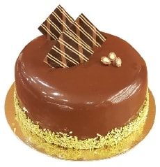 Damak Çatlatan 2-3 Kişilik Sade Çikolatalı Pasta